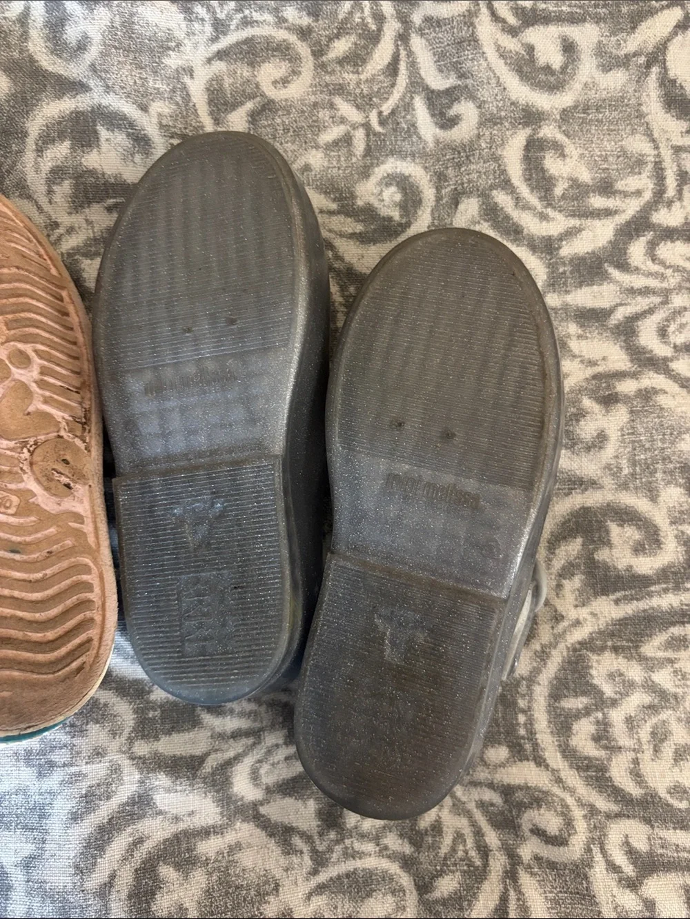 Native Kids Pink Slip-On Sandals and Mini Melissa Cinderella Flats